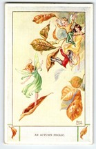 Fairies Postcard Sprites An Autumn Frolic Fantasy Rene Cloke Valentine &amp; Sons - £12.64 GBP