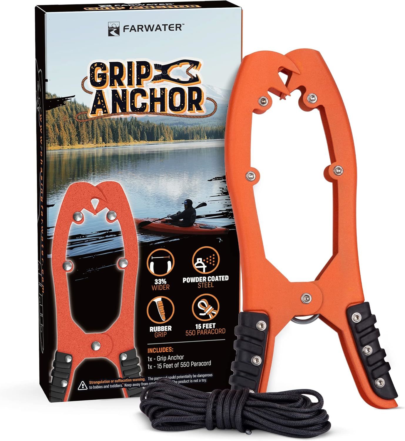 Canoe Anchor Grip - Boat, Float Tube &amp; Kayak Fishing Accessories, Kayaki... - $37.97