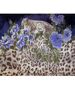 Mesmerize Purple Floral Animal Cotton Twill Lycra Stretch Denim Jacket L... - £54.34 GBP