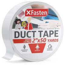 Duct Tape White, 2 Inches X 50 Yards, All-Weather Duct Repair Tape For H... - £15.12 GBP