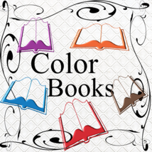 Color 3D Books 1-Digital ClipArt-Art Clip-Gift Tag-Notebook-Scrapbook-banner-bac - £0.97 GBP