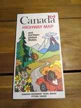 Vintage Canada Highway Map And Northern United States Travel Brochure Map - £19.46 GBP