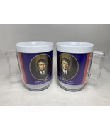 2 Vintage Jimmy Carter 39th President Plastic Insulated Stackable Coffee... - $10.89