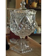Crystal Pineapple Footed Candy Box Dish With Lid Style #2630 EUC - $38.95