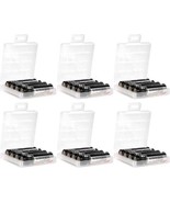 New WHIZZOTECH AA / AAA Cell BATTERY STORAGE CASES 6-PACK Clear Holders ... - £7.74 GBP