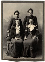 Cabinet Photo of Four Ladies who appear to be Sisters. Bottom cut off of card - £6.76 GBP