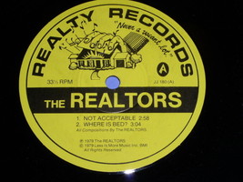 The Realtors Not Acceptable Sell Out 33 1/3 Rpm Record Ralty Records EP 1979 - £51.35 GBP