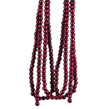 Cranberry Wood Bead Garland 9 Feet Long - $17.80