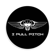 I Pull Pitch Skull &amp; Wings Vinyl Sticker - £3.70 GBP