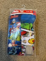 Boys 4 PACK Marvel Avengers 100% Cotton Briefs (Size 4) BRAND NEW IN PAC... - £9.43 GBP