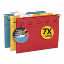 Smead Tuff Hanging Folder with Easy Slide Tab Letter Assorted 15/Pack 64040 - $41.79