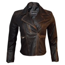 Veste de motard en cuir d&#39;agneau 100% véritable pour femme, veste... - £76.24 GBP