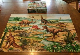 Melissa &amp; Doug DINOSAURS FLOOR PUZZLE 48 Pieces W/ Box 3 FOOT LONG - £15.48 GBP