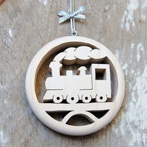 Wooden Steam Train Ornament - £21.61 GBP