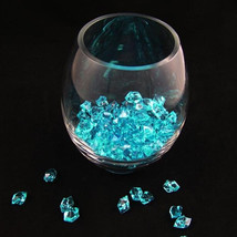 500pcs Mini Size Blue Acrylic Ice Stone Rock Vase Gems or Table Scatters Party - £8.19 GBP