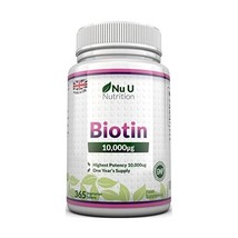 Biotin Hair Growth Supplement, 365 Tablets (Full Year Supply) Biotin 10,... - £37.85 GBP