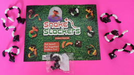Wacky Snake Stackers Fidget Toy Puzzles Sensory Hand Toy Vending Charms  6 B&amp;W - £7.91 GBP