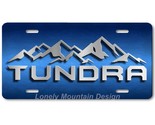 Toyota Tundra Inspired Art Gray on Blue FLAT Aluminum Novelty License Plate - $17.99