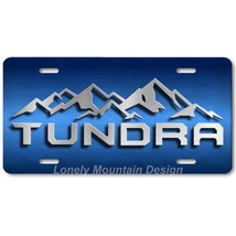 Toyota Tundra Inspired Art Gray on Blue FLAT Aluminum Novelty License Plate - £13.51 GBP