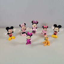 Disney Mickey Mouse Minnie Mouse Pluto Mini Figures Lot of 7 Sizes 2&quot; to 3&quot; Tall - £15.52 GBP