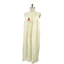 VTG 70s Mary Jane Beige Antron III Full Dress Slip 38-40 Silky Nylon Ret... - $39.55