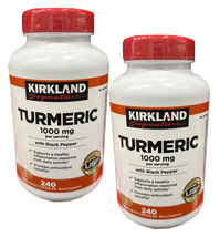 2 Packs Kirkland Signature Turmeric 1000 mg Vitamin Capsules - 240 Count - £64.89 GBP