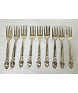 8 Plus One Vintage Oneida Ballard Country Lane Silver Plate Salad Forks ... - $38.12