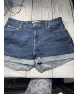 Denizen by Levi&#39;s Women&#39;s Cuffed Shorts Denim Cotton Blue Size 12 High Rise - $12.00