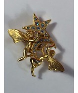 KIRK&#39;S FOLLY Tinkerbell Fairy Pixie Pin - Signed - 2 inches - FREE SHIPPING - £28.04 GBP