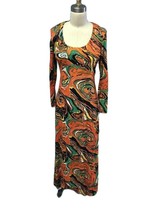NWT Retro 70s Matisse Printcraft Psychedelic Colorful Maxi Dress Womens ... - £260.66 GBP