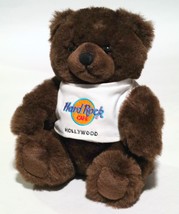 Nwt Vtg 9&quot; Rare 1995 Hard Rock Cafe Hollywood Teddy Bear Plush Toy-HARD To Find! - £31.63 GBP