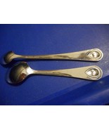 Gerber Oneida Baby &amp; Child Spoons Set Of 2 4-1/2&quot; AND 5-1/2” INSCRIBED J... - £15.71 GBP
