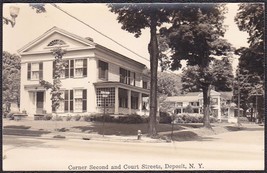 Deposit NY RPPC Real Photo Postcard - Corner of Second &amp; Court Streets - £19.73 GBP