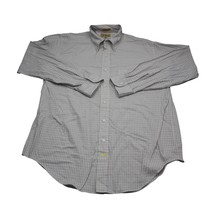 LL Bean Shirt Mens 16.5 White Check Long Sleeve Button Up Casual Dress - £13.95 GBP