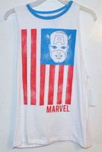 Marvel Womens Juniors Captain America Tank Top Shirt Junior Size Large 1... - $13.99