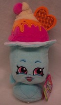 Shopkins Soft Suzie Sundae Ice Cream 7&quot; Plush Stuffed Animal Toy New w/ Tag - £15.82 GBP