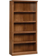 5 Shelf Bookcase Oak Finish Wooden Bookshelf Wood Book Office Storage Ca... - £176.93 GBP