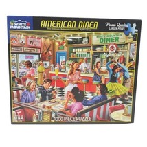 White Mountain Puzzle - AMERICAN DINER - 50&#39;s Nostalgia   - COMPLETE 100... - $19.99