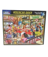 White Mountain Puzzle - AMERICAN DINER - 50&#39;s Nostalgia   - COMPLETE 100... - $371.09 MXN