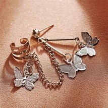 Fashion Geometric Butterfly Clip Earring For Teens Women Ear Cuffs Cool Jewelry  - £7.95 GBP+