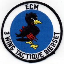 Belgian Air Force ECM 3 Wing Tactique Bierset 4&quot; Round Embroidered Patch... - £6.38 GBP