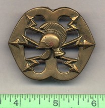 Scarce Vintage Holland Netherlands Dutch Army Brass Hat Crest Pin Signal... - $10.00