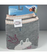 NEW Dog Princess Llama Grey &amp; Pink Knit Sweater. Size Large - £11.67 GBP