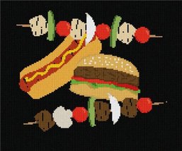 Pepita Needlepoint Canvas: Barbecue Collage, 12&quot; x 10&quot; - £68.65 GBP+