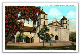Santa Barbara Mission Santa Barbara CA California CA UNP WB Postcard S24 - $2.92
