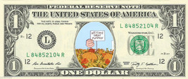 GREAT PUMPKIN Peanuts on a REAL Dollar Bill Cash Money Collectible Memor... - $125.01 MXN