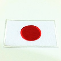 Flag of Japan Patch Emblem Logo Badge 2" x 2.8" Sew On Embroidered National R... - $16.52