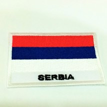 Serbia Flag Patch Emblem Logo Badge 2" x 2.8" Sew On Embroidered National Bel... - $15.99
