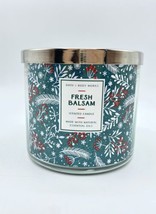 Bath &amp; Body Works 3-Wick Candle Fresh Balsam  14.5Oz 2022 Jar Design Hol... - $19.99
