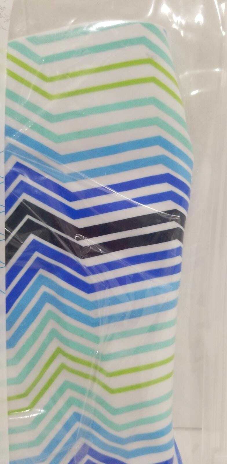 Arena Unisex Silicone Swim Cap - Adult Size Blue / Green / Black Striped Item image 2